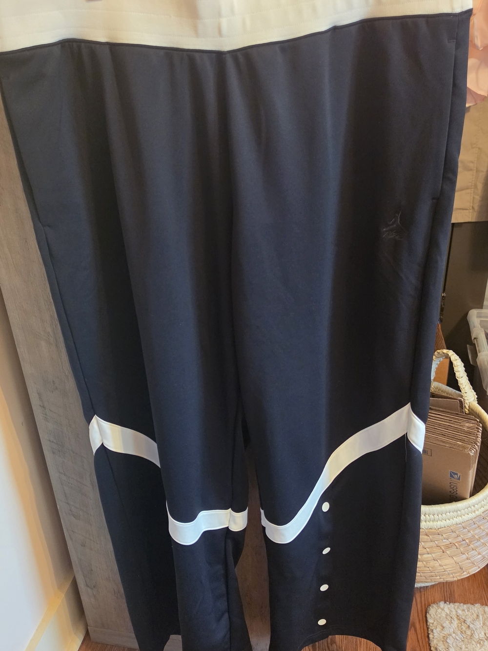 Jordan Black Track Pants with White Trim